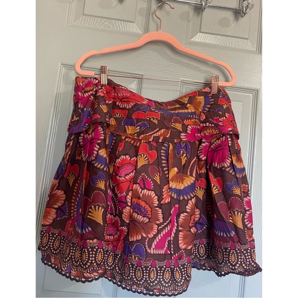 FARM Rio Brown Bright Flora Mini Skirt NWT SZ XL - Picture 10 of 16